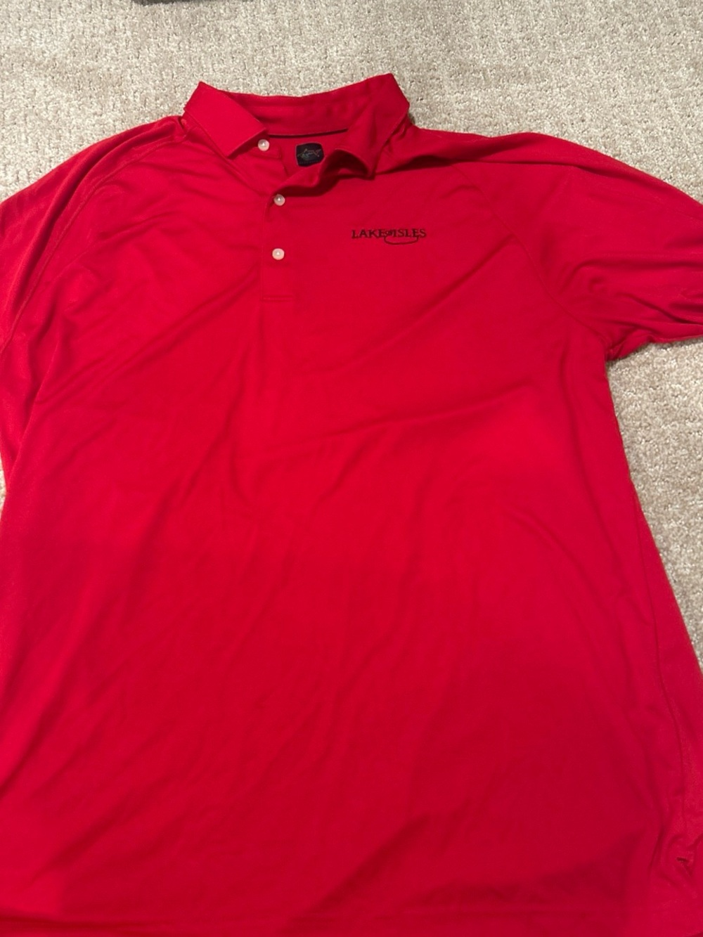 Greg Norman Collection Men's Bright Red Polo with Subtle Logo